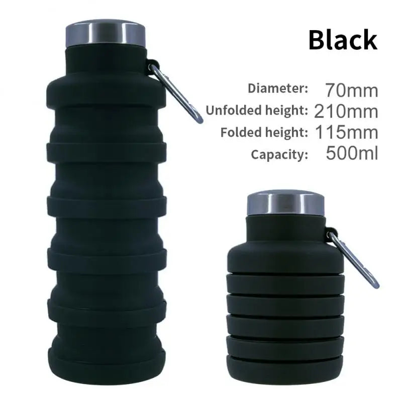 Collapsible Silicone Water Bottle – BPA Free, Portable