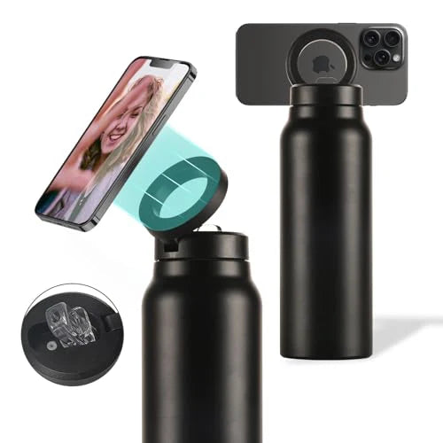 Insulated Stainless Steel Water Bottle – MagSafe & Phone Holder