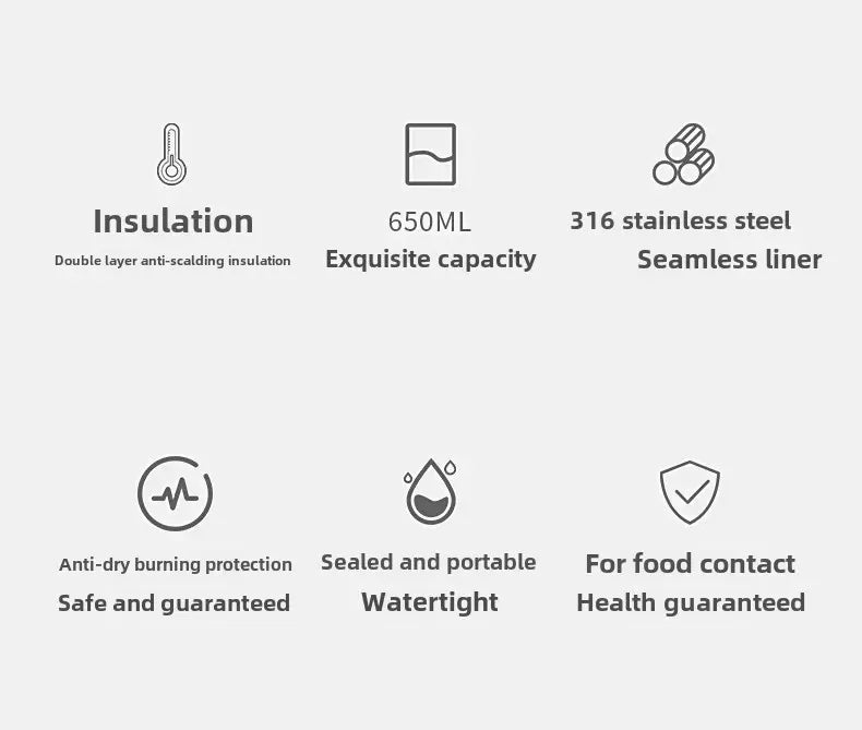 650ml Portable Electric Kettle – Smart Heating Cup