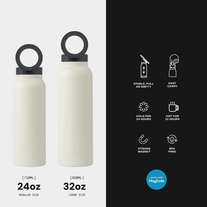 Insulated Stainless Steel Water Bottle – MagSafe & Phone Holder