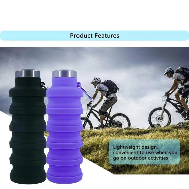 Collapsible Silicone Water Bottle – BPA Free, Portable
