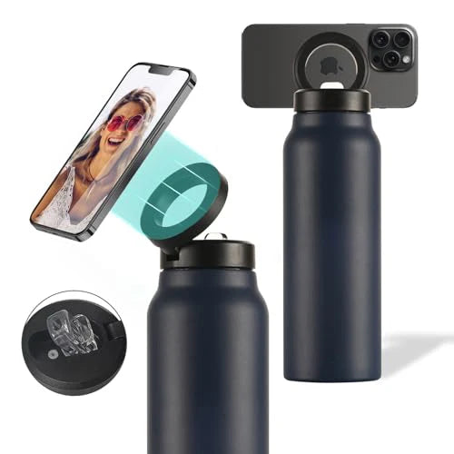 Insulated Stainless Steel Water Bottle – MagSafe & Phone Holder