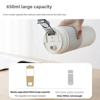 650ml Portable Electric Kettle – Smart Heating Cup