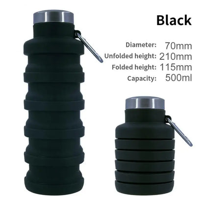 Collapsible Silicone Water Bottle – BPA Free, Portable