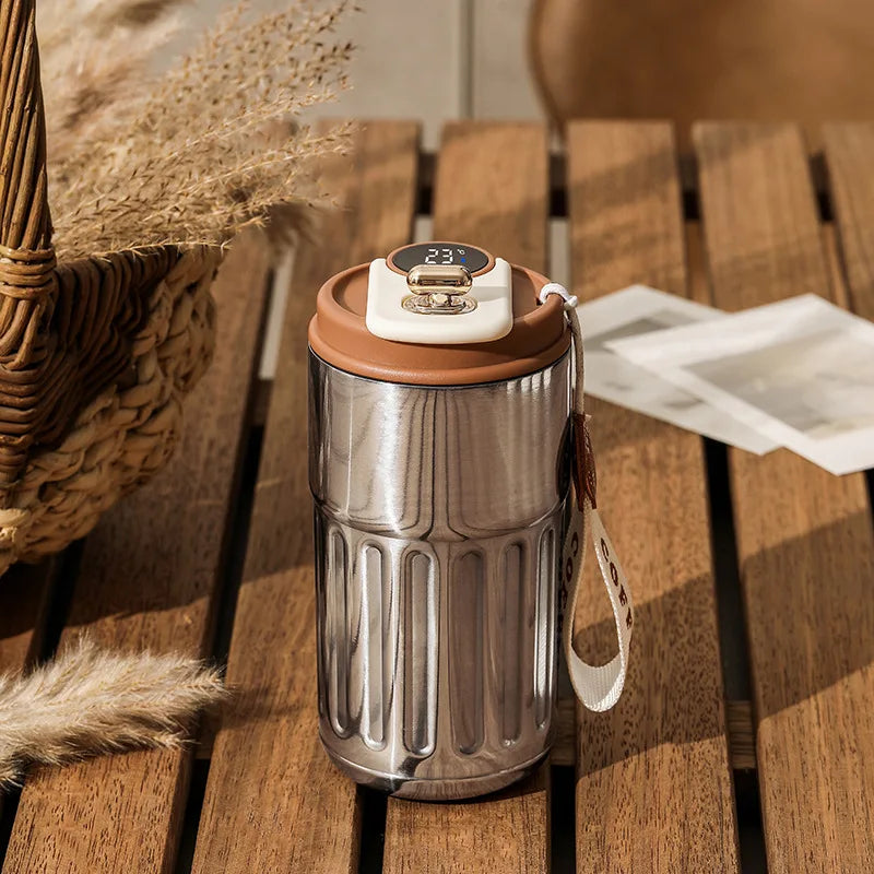 450ml Stainless Steel Thermal Bottle – LED Display