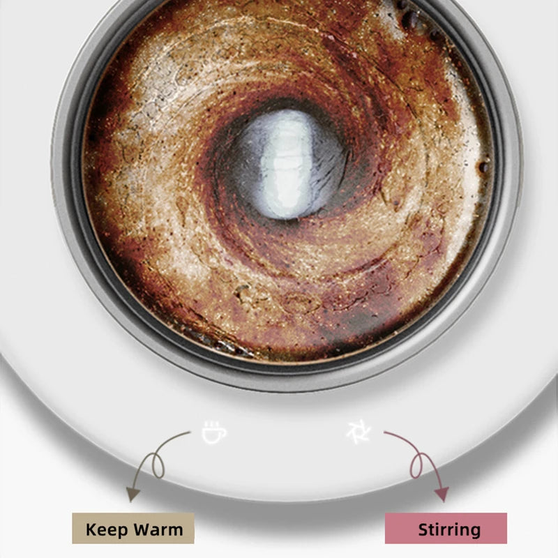 55°C Smart Self-Heating Stirring Mug – USB Electric