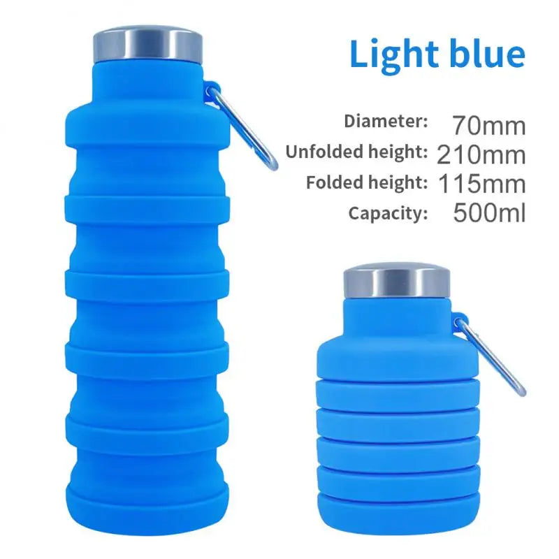 Collapsible Silicone Water Bottle – BPA Free, Portable