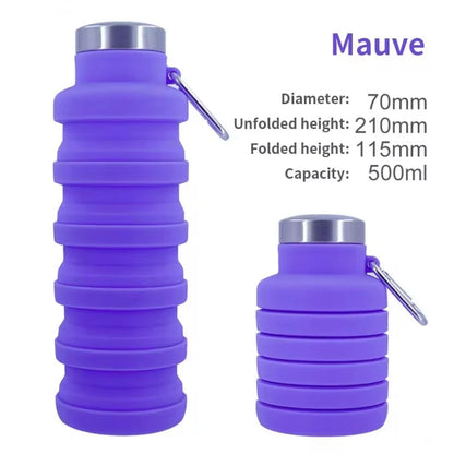 Collapsible Silicone Water Bottle – BPA Free, Portable