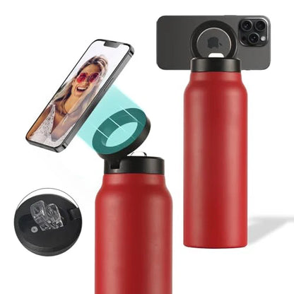 Insulated Stainless Steel Water Bottle – MagSafe & Phone Holder