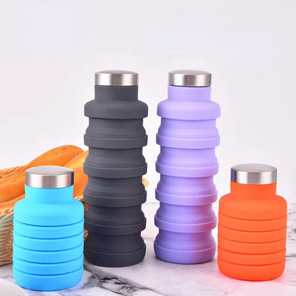 Collapsible Silicone Water Bottle – BPA Free, Portable